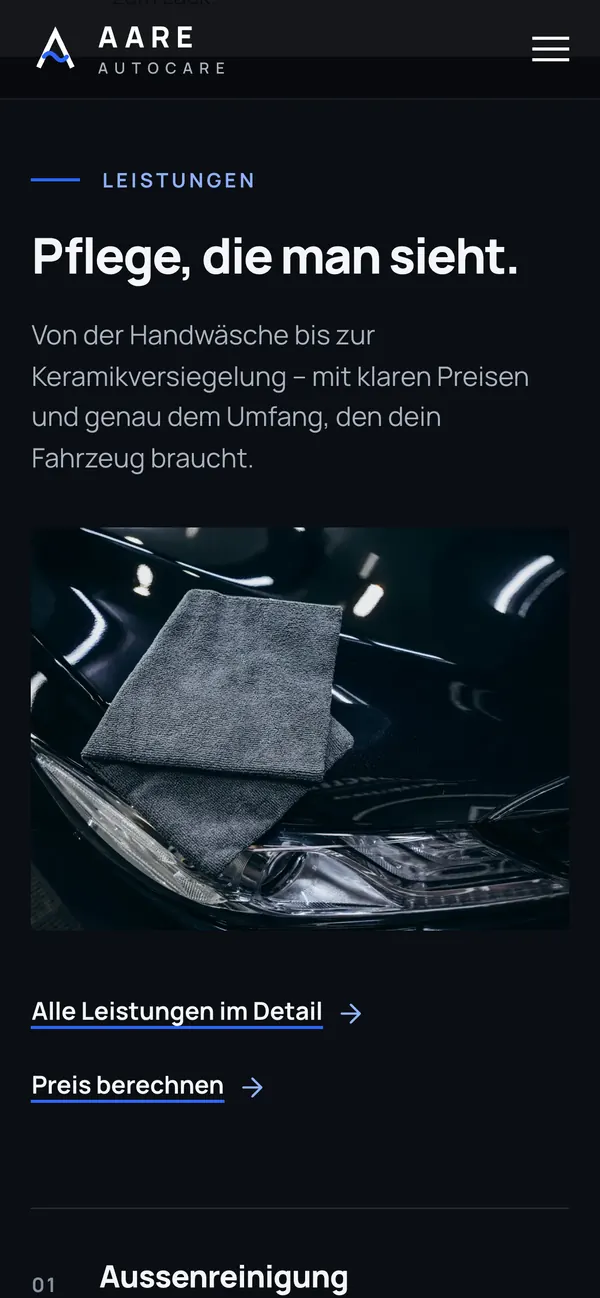 Leistungsübersicht auf dem Smartphone